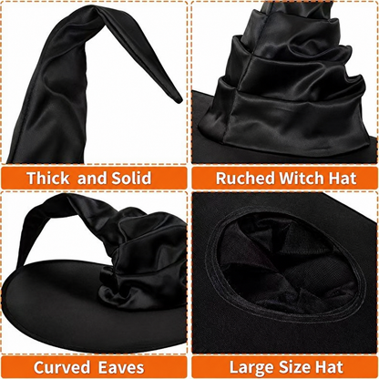 Halloween Cos Witch Ghost Festival Headdress Black Wizard Hat