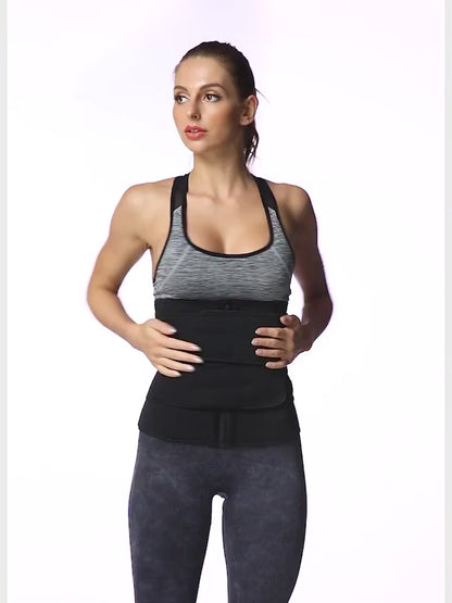 Tummy Sweat Shapewear Bodysuits Women Waist Trainer Slimming 2-3 Belts Workout Shaper Corset